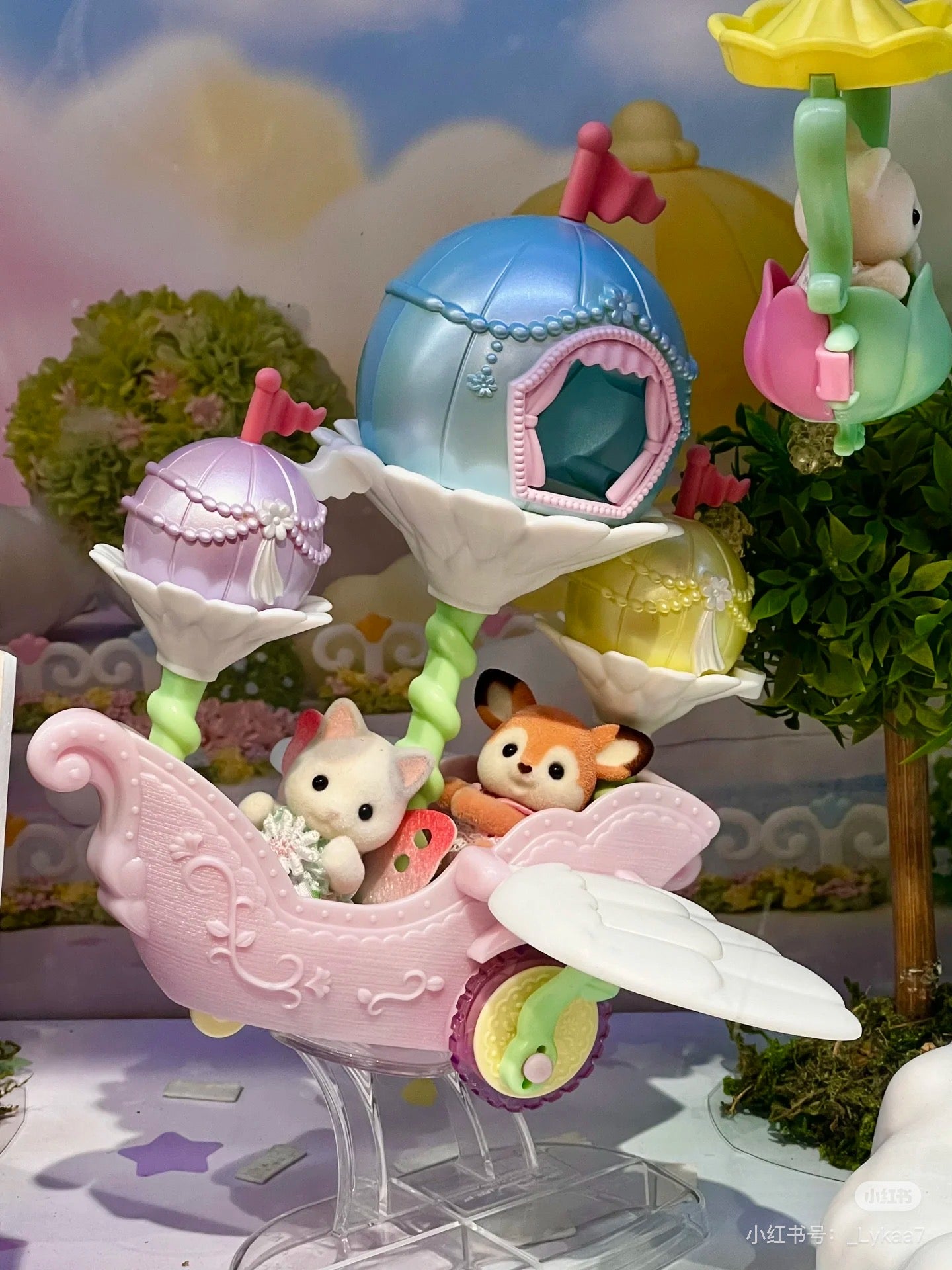 SylvanianFamilies|Latte Cat Floral Fantasy Skyship 5827