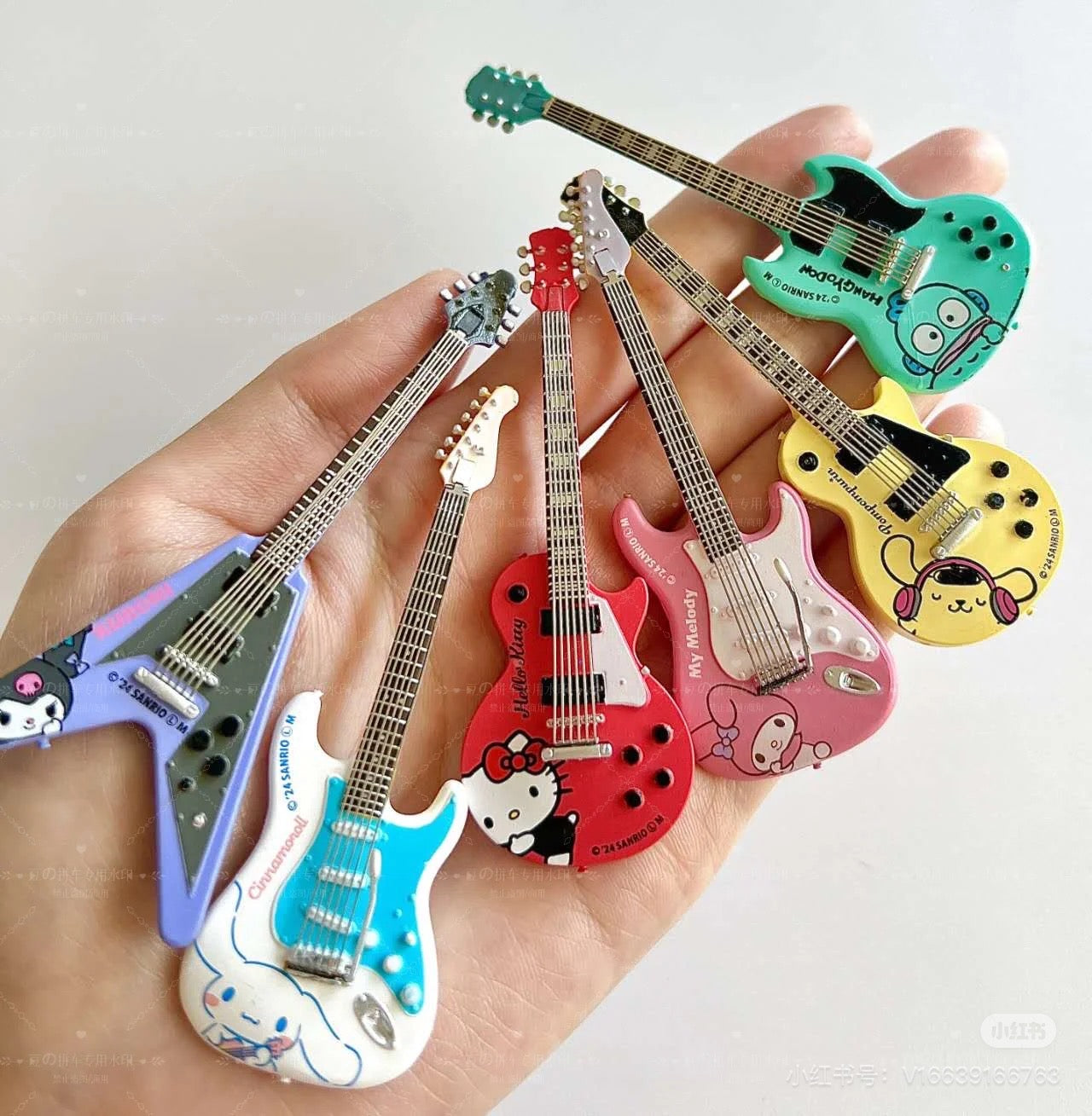 Sanrio三丽鸥|Characters Rock Mono Collection (Original Box of 10)迷你摇滚吉他摆件食玩盲盒/全10种|1枚入