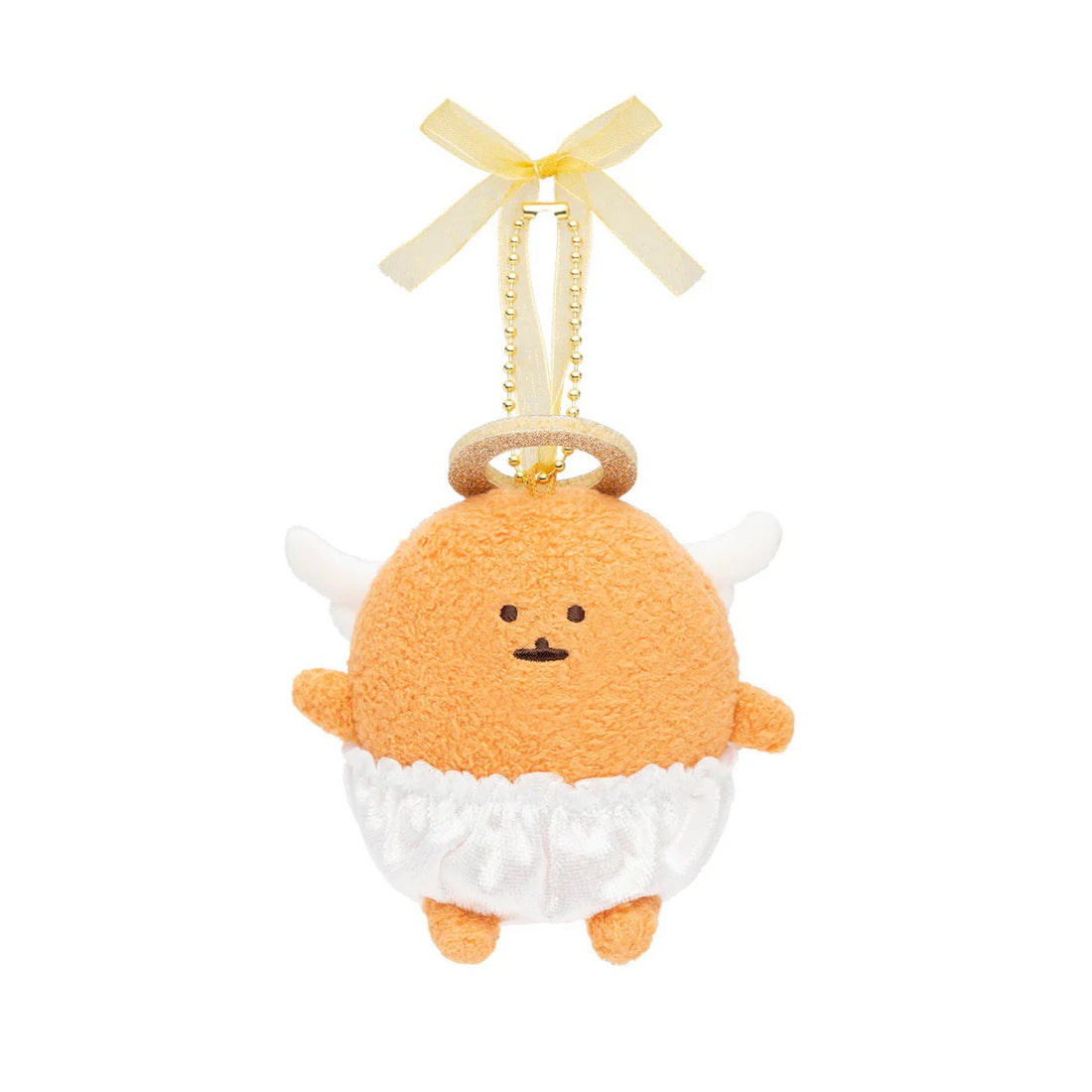 Nagano|Mogura Corokke Christmas Fluffy Angel Mascot Holder /Plush Keychain|H95×W85×D55mm approx.
