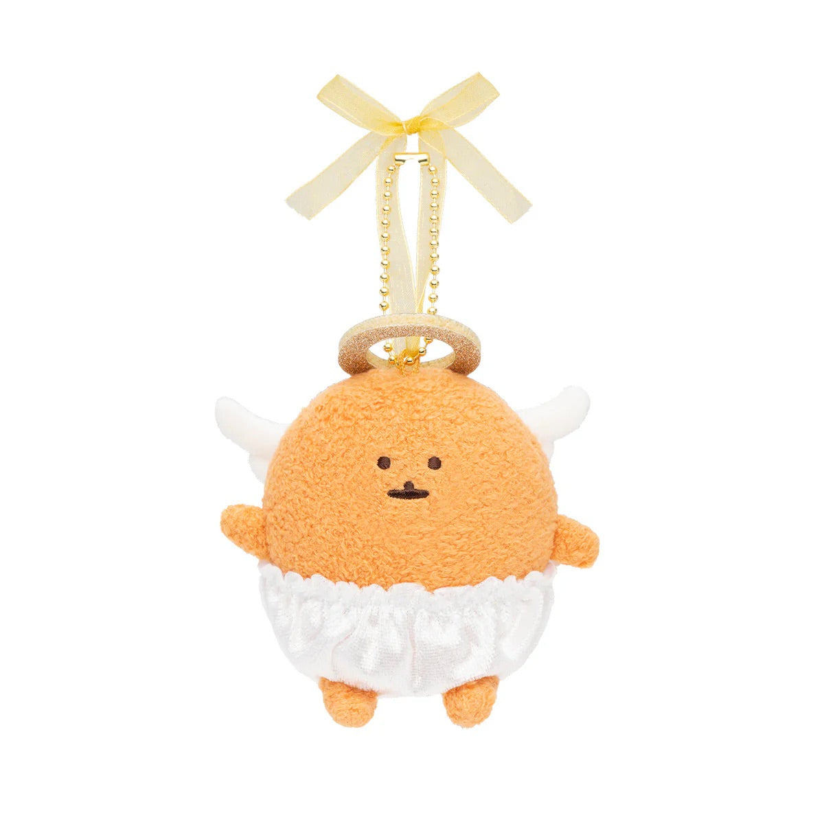 Nagano|Mogura Corokke Christmas Fluffy Angel Mascot Holder /Plush Keychain|H95×W85×D55mm approx.