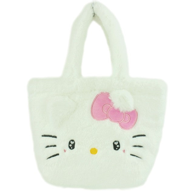 Sanrio三丽鸥|Characters Fur Tote Bag星星眼可爱角色毛茸茸手提托特包|约高20cm×底宽20cm×顶30cm