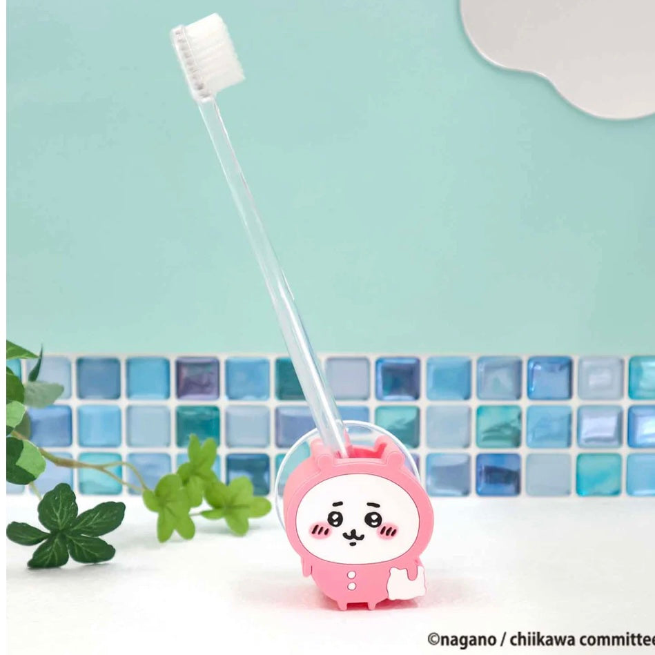 Chiikawa 吉伊卡哇|可吸式防水牙刷架/笔架/桌面收纳架|約H92×W56×D45mm