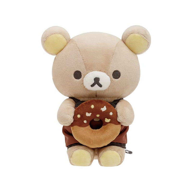 Rilakkuma轻松熊|cafe巧克力甜甜圈系列玩偶/公仔|约175 x 140 x 85 mm