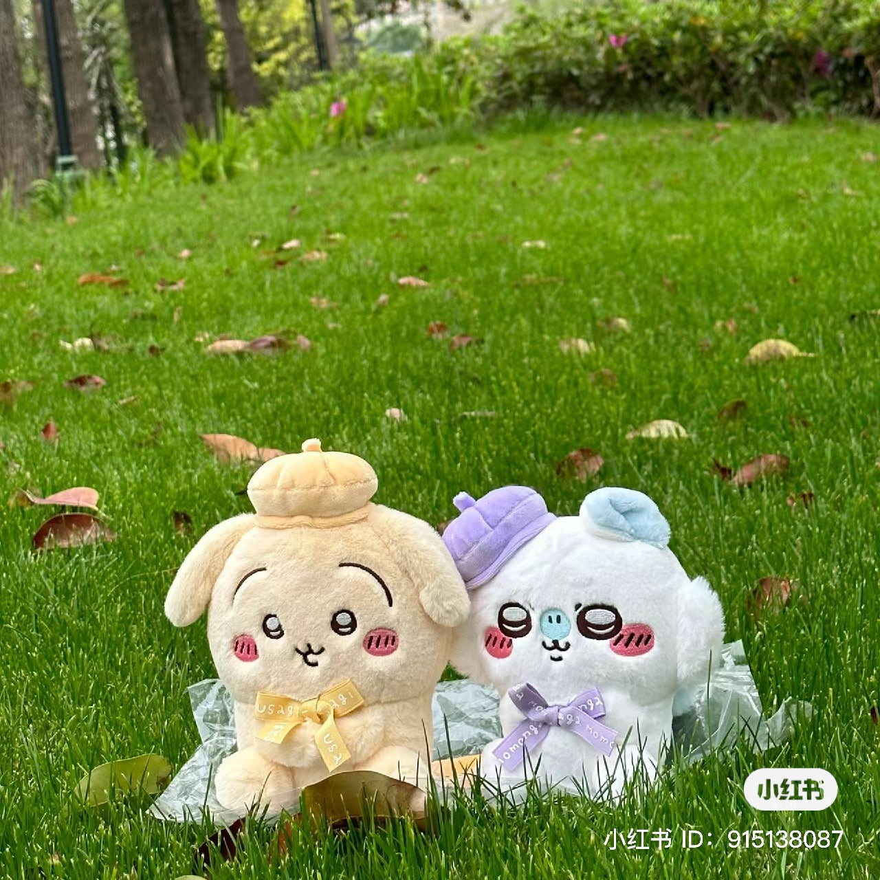 Chiikawa 吉伊卡哇|Sitting Plush Toy /Tokyo Souvenirs贝雷帽可爱坐姿毛绒公仔/玩偶|约H180×W120×D110mm