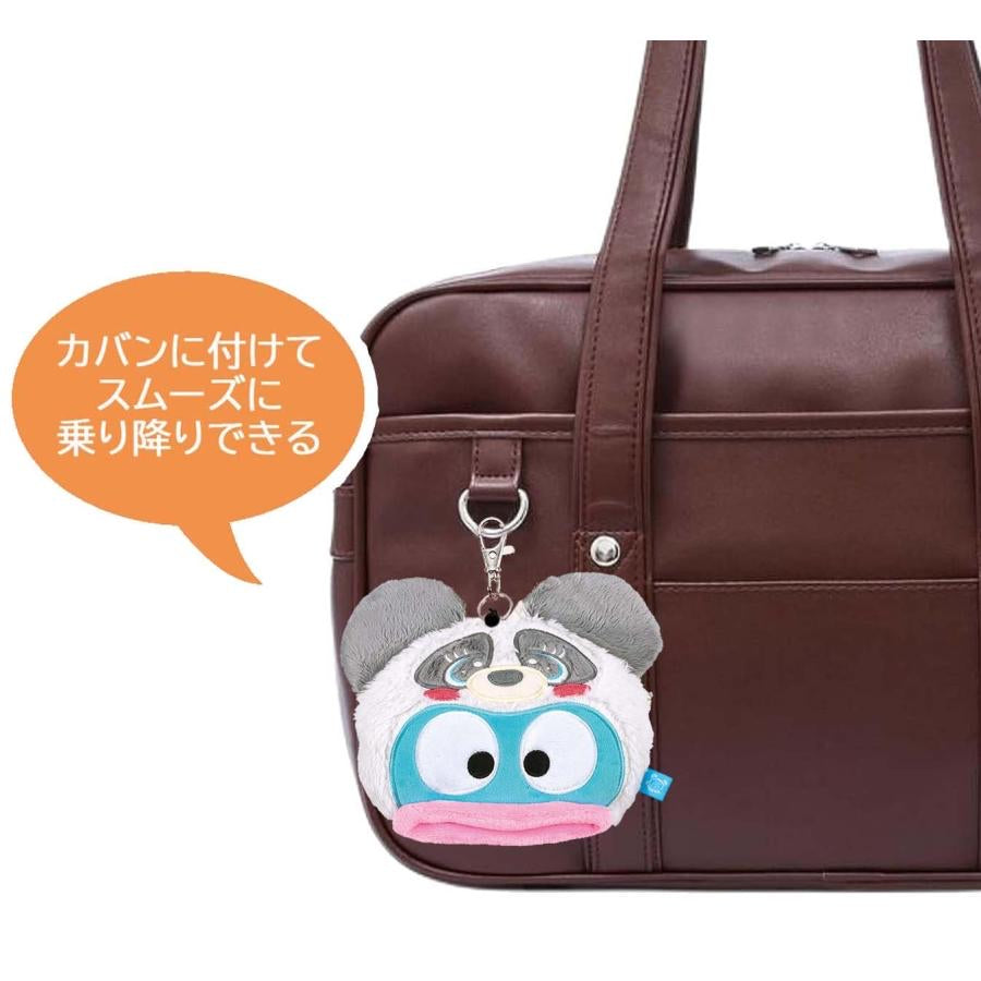 Sanrio|Plush Zipper Pass Case Charm with Reel|165 x 140 mm approx.