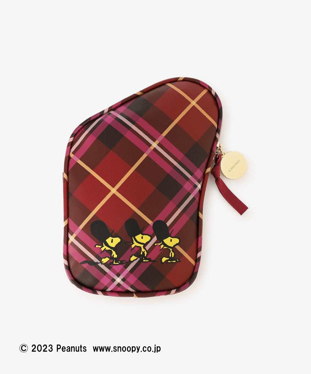 Snoopy|Afternoon Tea英伦风限定皮质感收纳包/拉链头细节十足|縦18.5cm/横13.5cm/マチ1.7cm