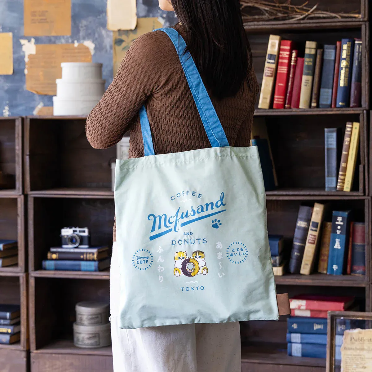 Mofusand|Coffee And Donuts Cat Tote Bag|390×360mm approx.