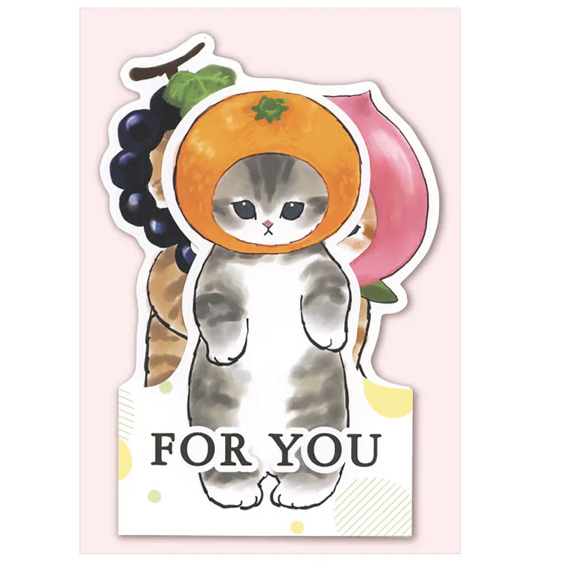 Mofusand|3D Greeting Card - Cat / Fruit / Message For You水果鲨鱼猫给你的讯息立体贺卡|76x112mm