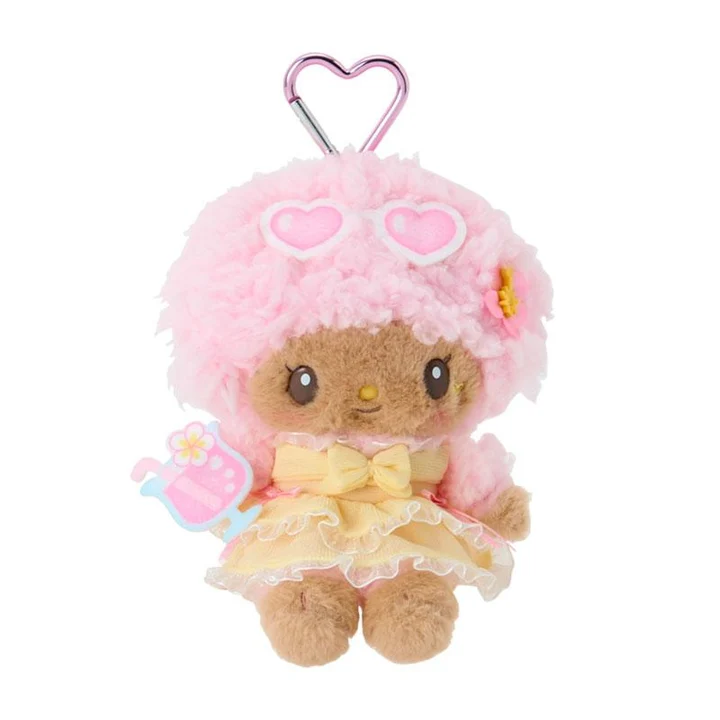 Sanrio|Sparkling Summer Pool Tan Sunburned Mascot Holder /Plush Keychain|80×30×15mm approx.