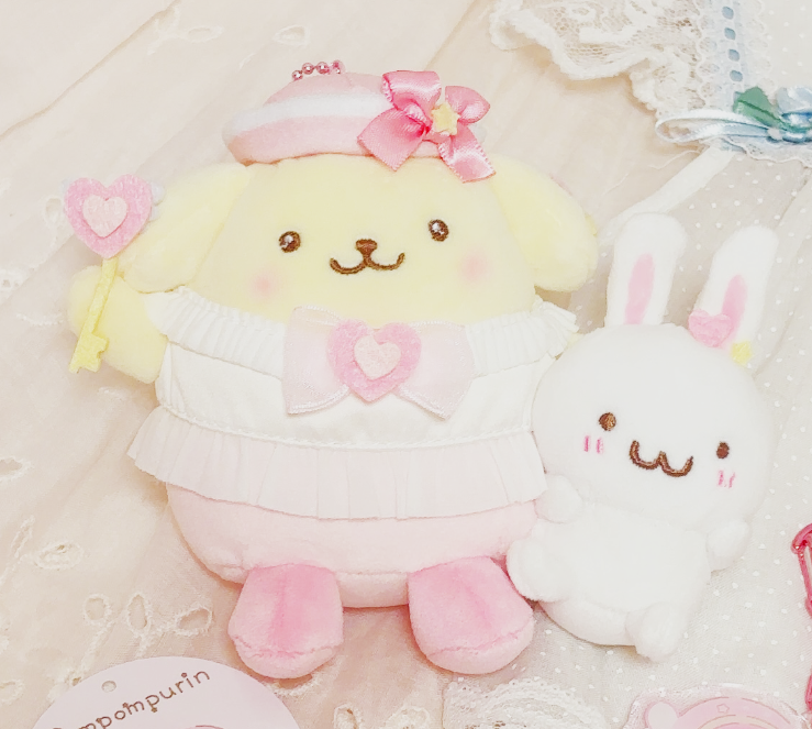 Sanrio|Pompompurin good friend Mascot Holder /Plush Keychain