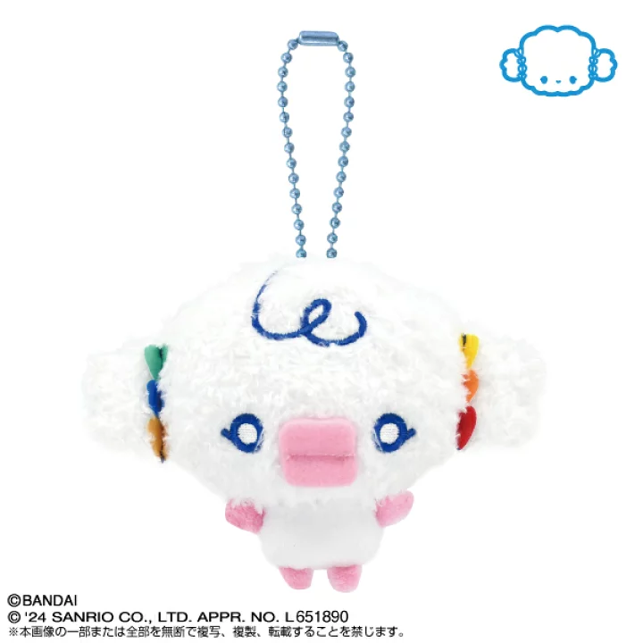 Tamagotchi|Purinui Sanrio Keychain Small Mascot Holder /Plush Keychain|6.0 x 8.0 x 11.0cm approx.✔️