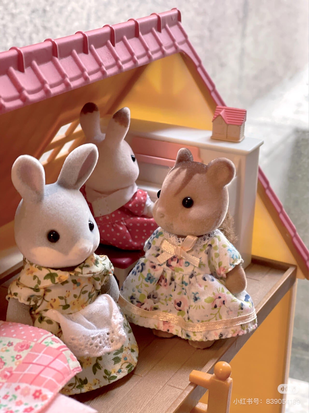 SylvanianFamilies|Cottontail Family Animal Rabbit Figure Doll Kids Playing Toy-4030