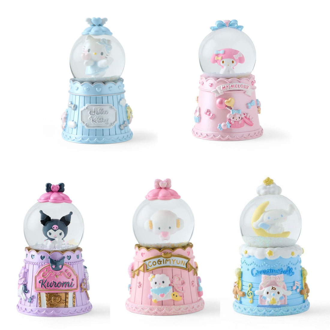Sanrio三丽鸥|Snow Globe (S) 2024年圣诞限定可爱角色小号水晶球|约5.5×5.5×9.5cm