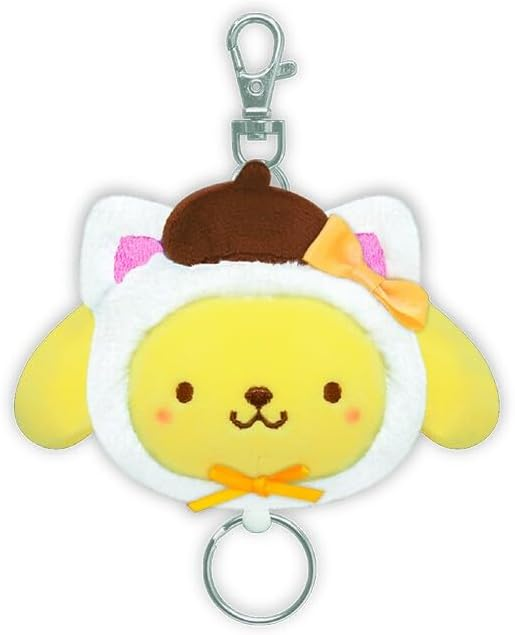 Sanrio|White Cat Baby Mascot Reel Keychain|130 x 80 x 40 mm approx.