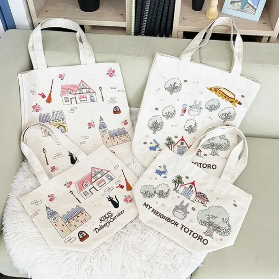 My neighbor totoro|Ghibli Embroidery Mini Tote Bag|H26×W32×D15cm approx.