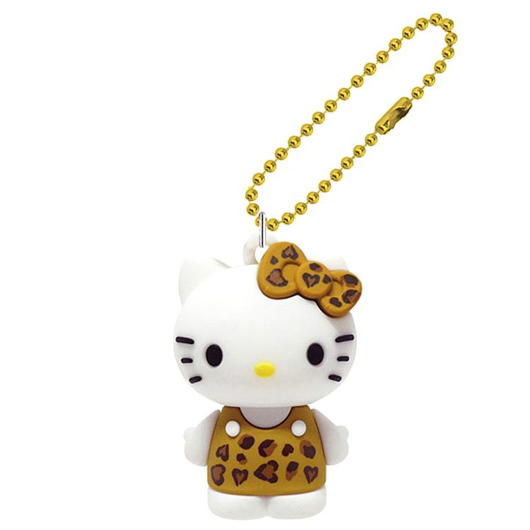 HelloKitty| PVC Leopard Print Series Keychain/Keyring|H45 x W30 x D25mm approx.