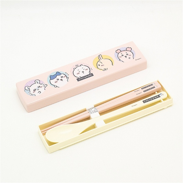 chiikawa|Chopsticks 18cm & Spoon with Case|18×191×48mm approx.