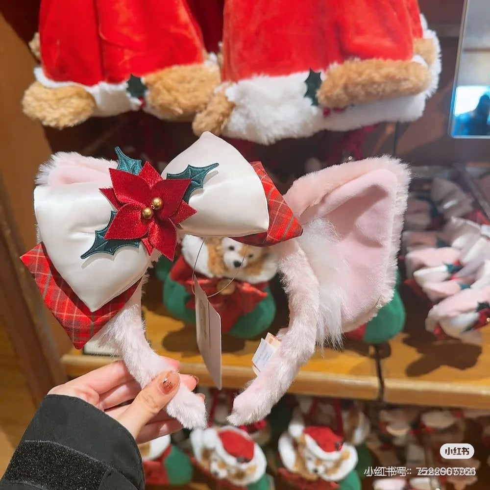 Disney迪士尼|东迪圣诞冬日LinaBell玲娜贝儿/贝贝毛绒耳朵发箍