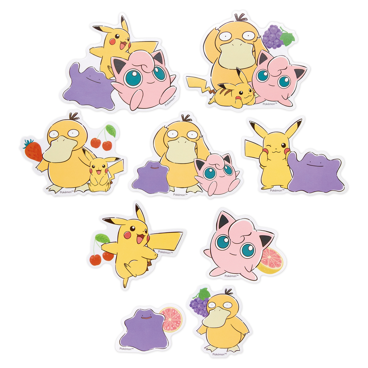 Pikachu|Decorative Sticker-Fruit |9 piece