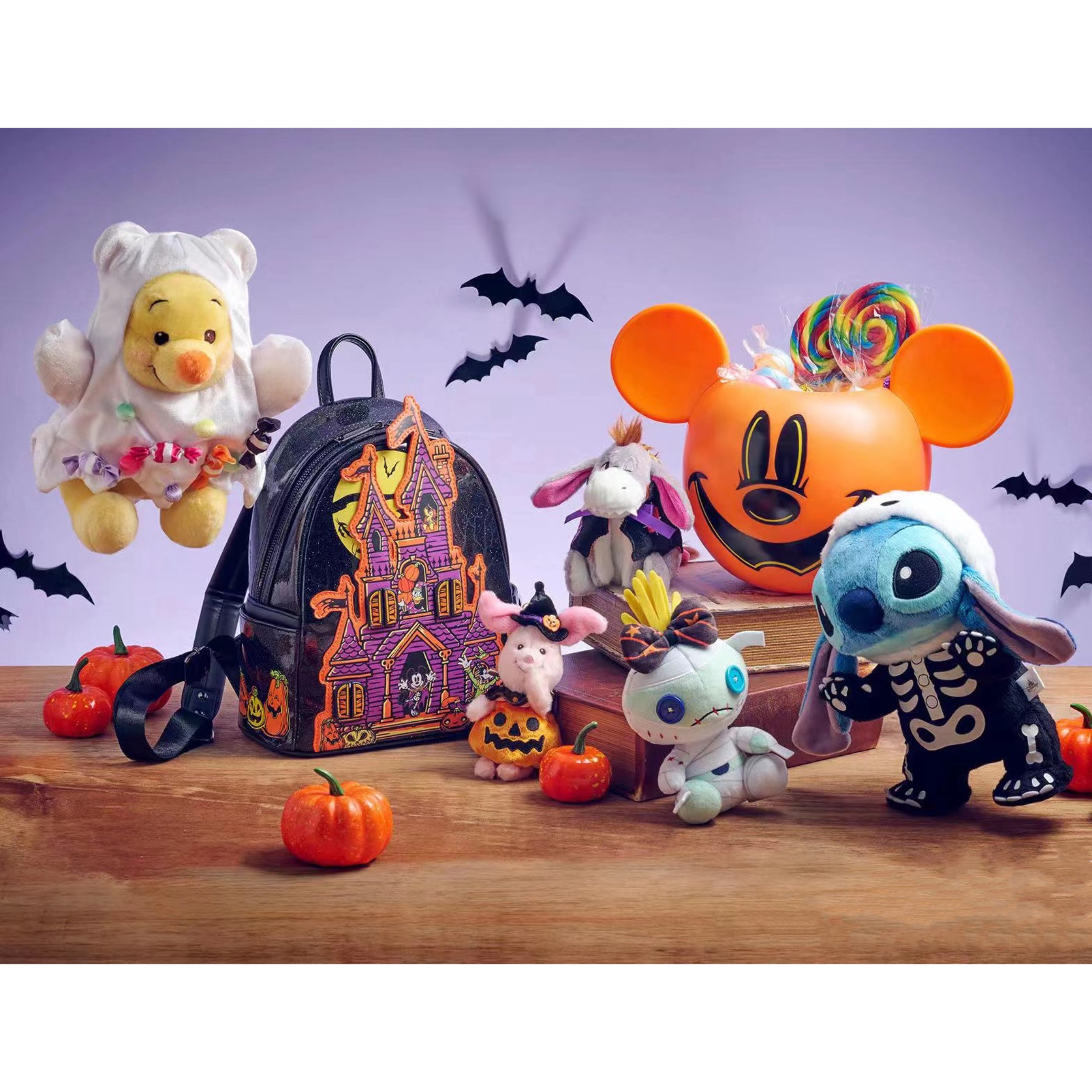 Disney迪士尼| Fluffy Plush Toy  / Halloween Skeleton万圣节骷髅玩偶| 约25.5×23×15cm