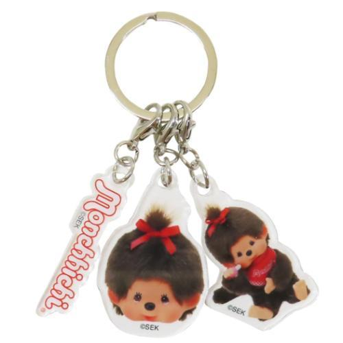 Monchhichi|3-Row Acrylic Mascot Keychain|44x45mm approx.