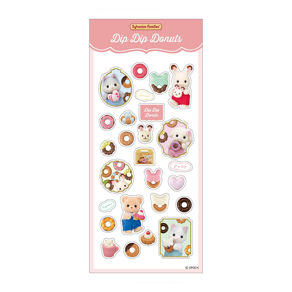 SylvanianFamilies|Dip Dip Donuts Series Clear Sticke
