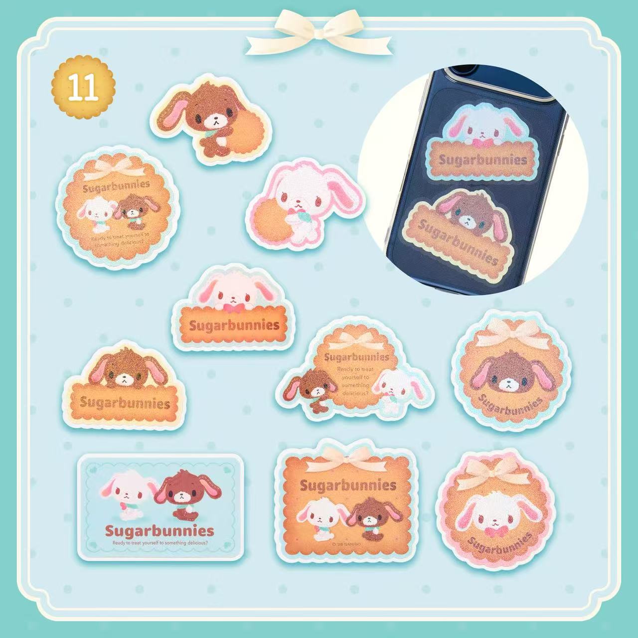 Sanrio|Sugarbunnies Biscuit Design Series Sticker Set|10 sheets