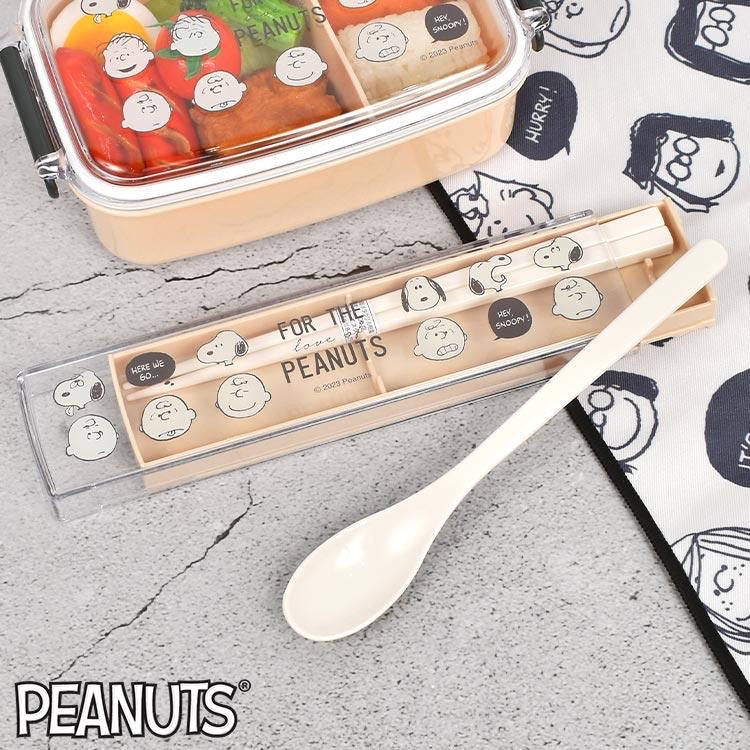 Snoopy|抗菌耐热筷子/勺子二合一套装/微波炉可用|約H18×W191×D48mm