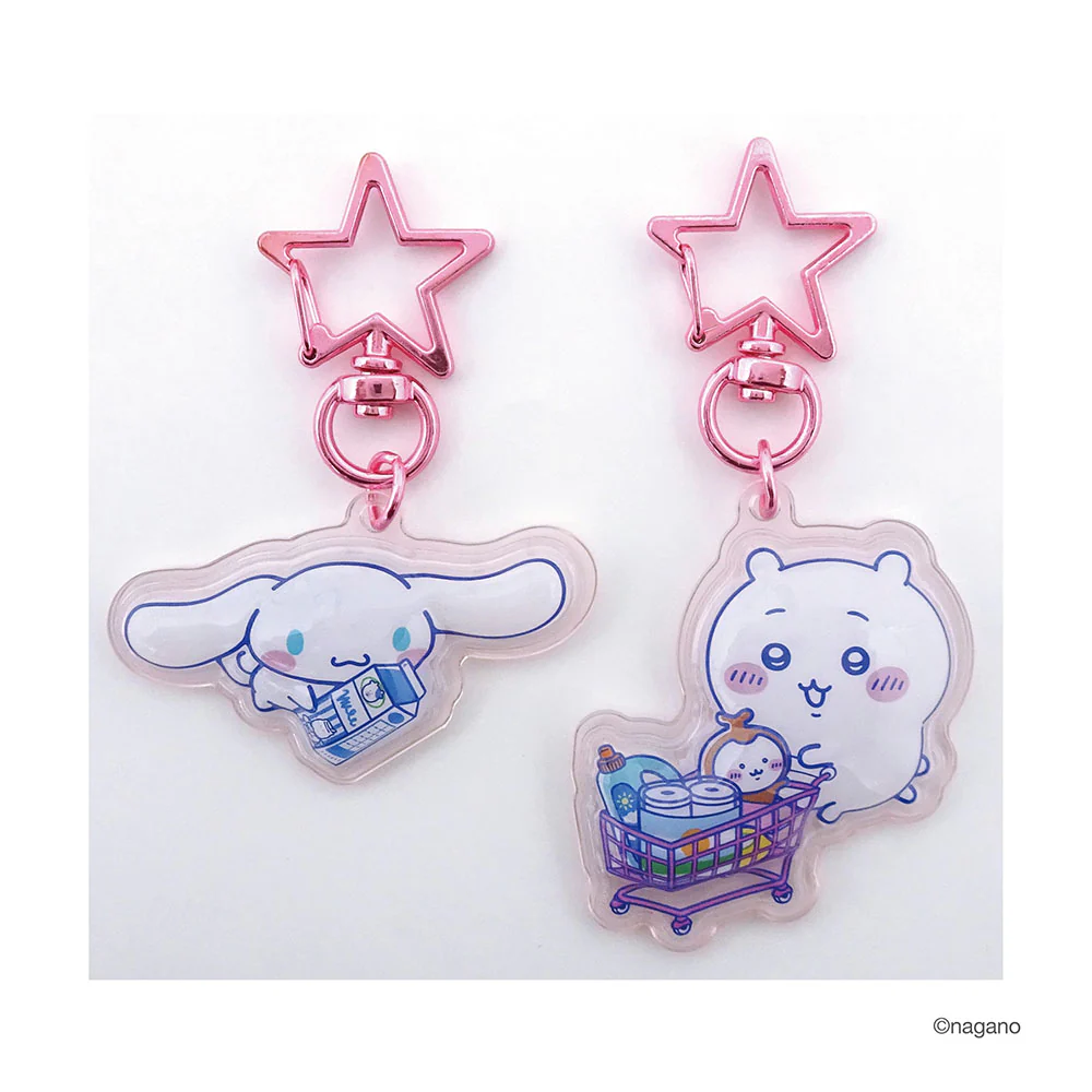 chiikawa|Sanrio Characters Plump Pair Keychains| H145 x W115 x D7mm approx.