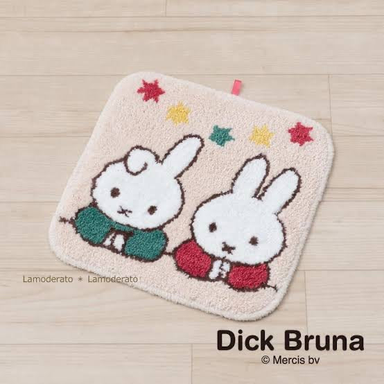 Miffy米菲|Holiday Miffy and Dan毛茸茸防滑地毯|約380x380mm