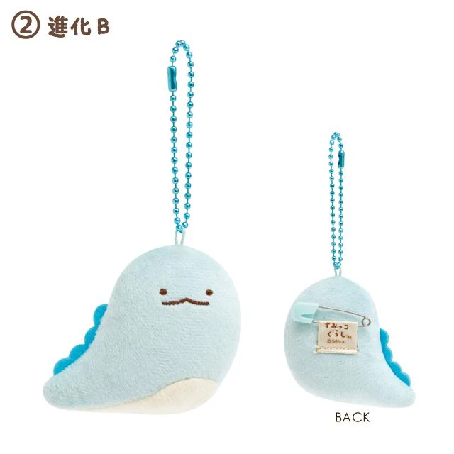 Sumikko gurashi|What if Evolved Tokage Plush Badge With Ball Chain|65×75×25mm approx.