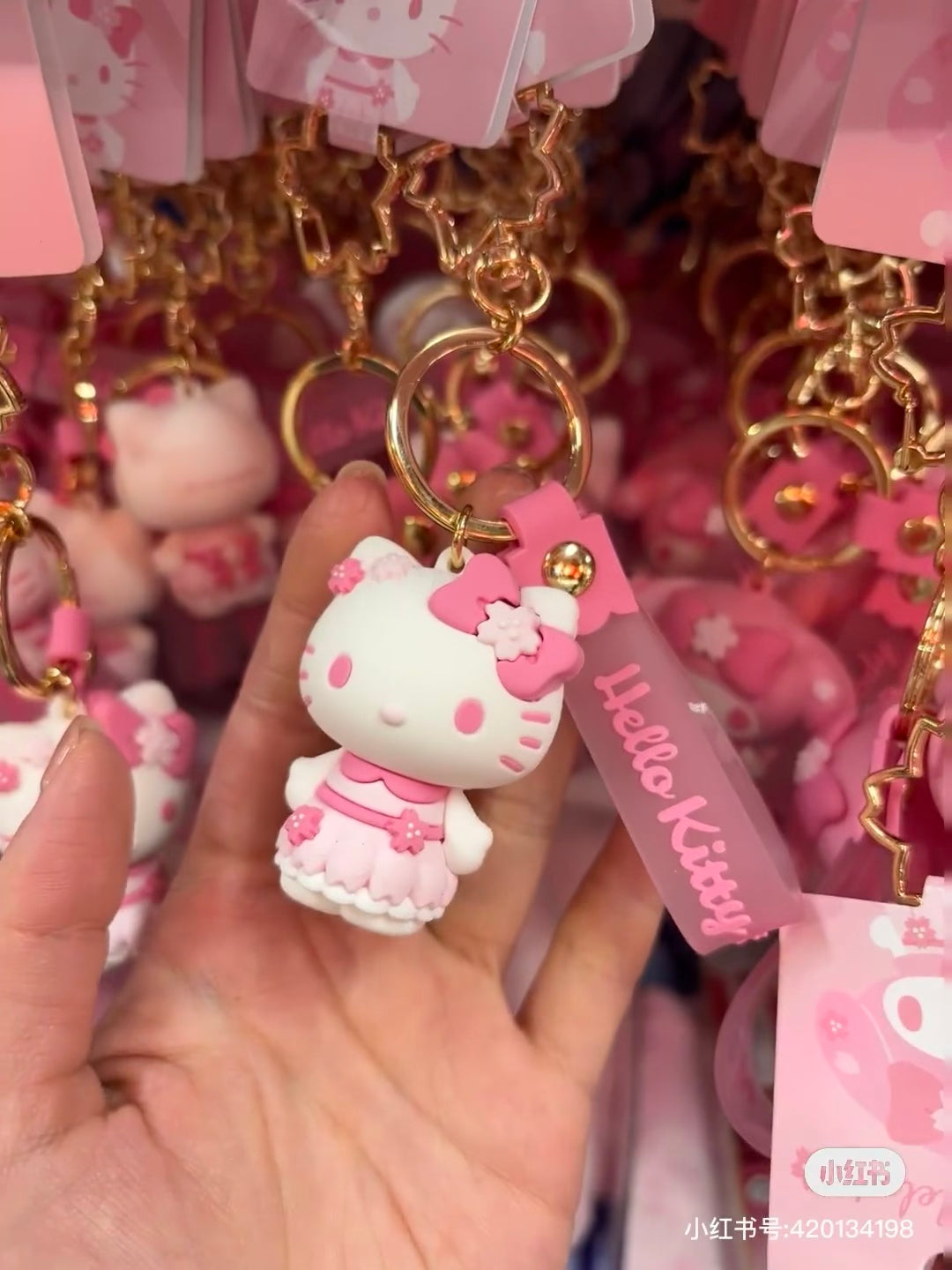 Sanrio|Sakura 2025 3D Keychain|4×3.2×5.2cm approx.