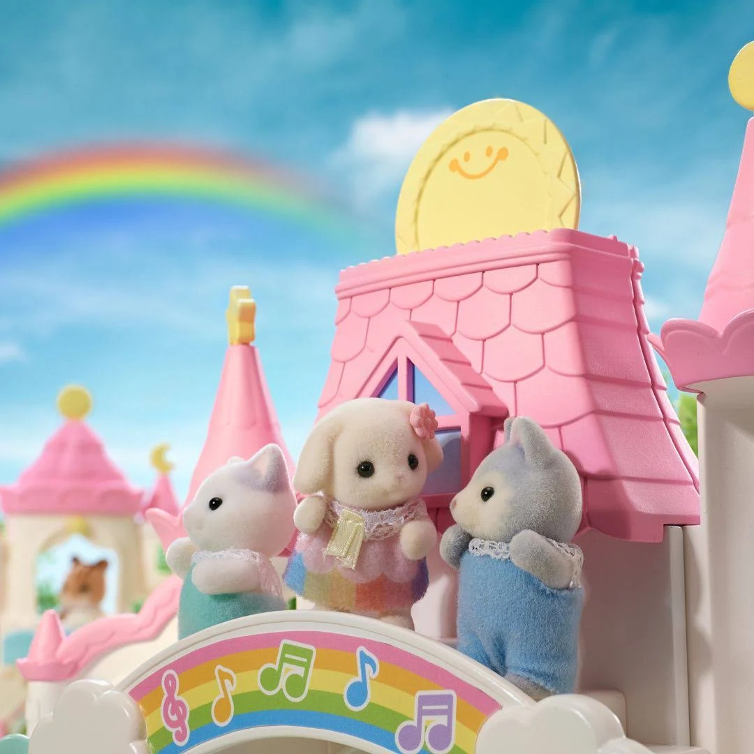 SylvanianFamilies|Sunny Castle Nursery+Flora Rabbit-5743