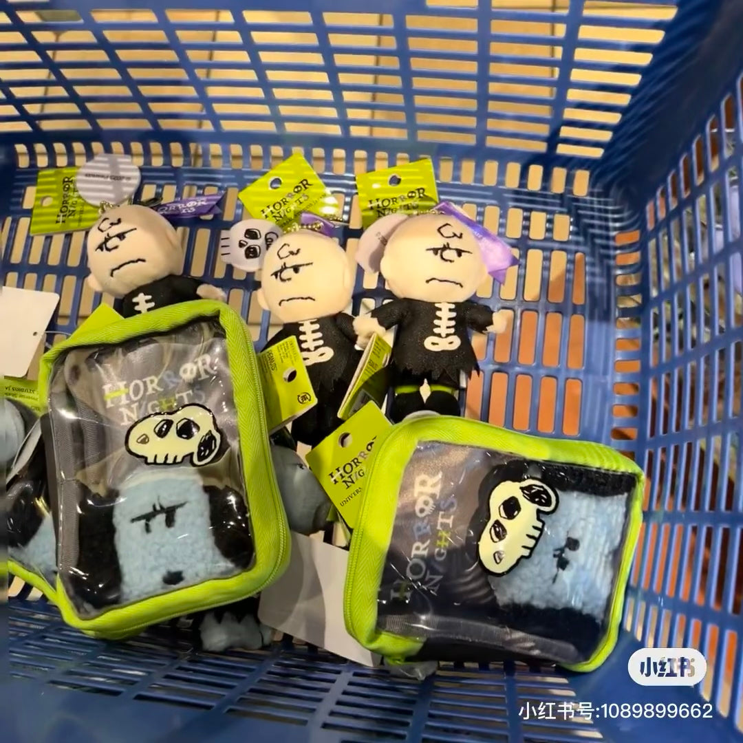 Snoopy|usj万圣节限定史努比透明收纳包/衣服会夜光