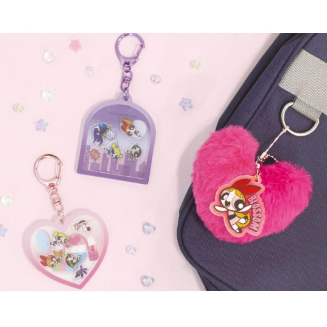 Powerpuff Girls|Shaka Character Keychain|W72×H76×D7mm approx.