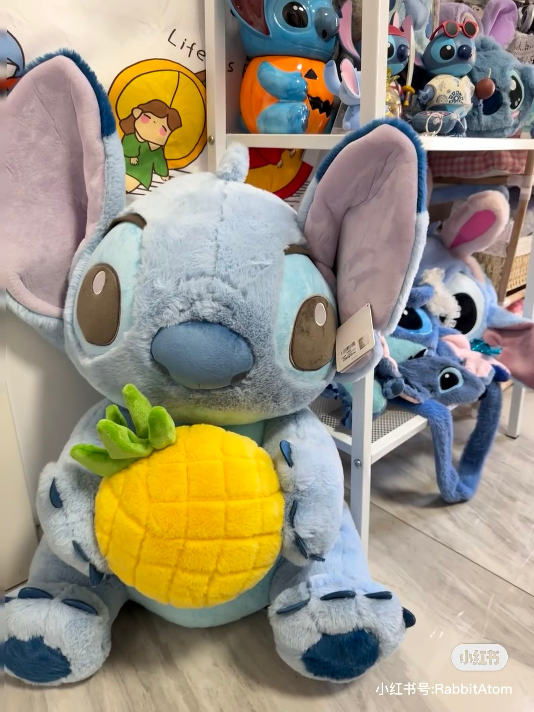 Disney SH|抱抱菠萝超大史迪仔公仔/玩偶