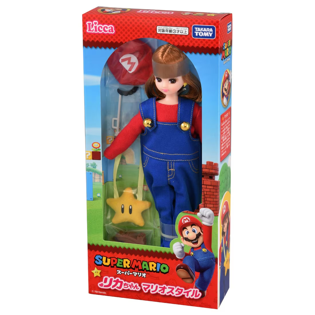 【limit 1】Licca|Super Mario Licca-chan Mario Doll|W125×H265×D42mm approx.