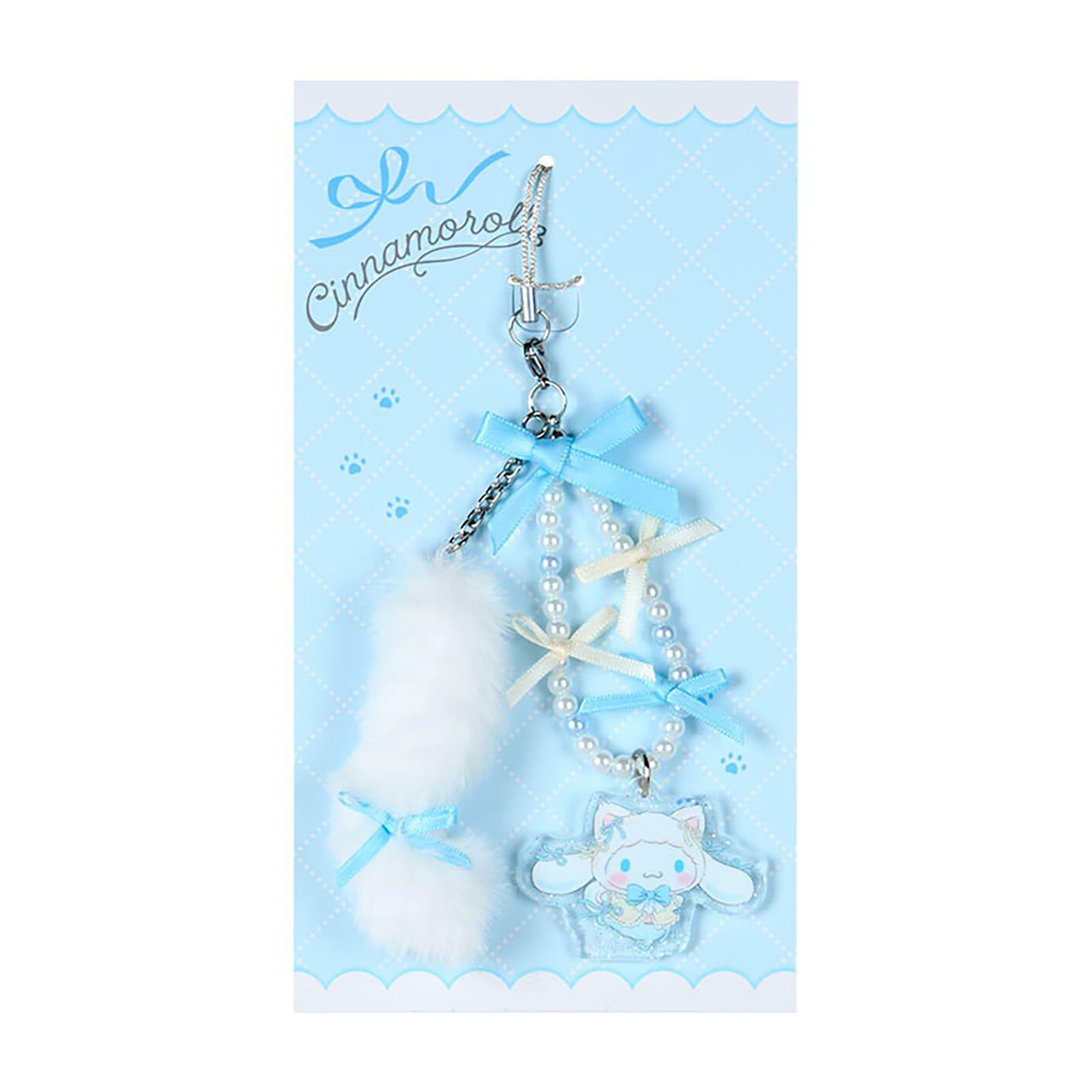 Sanrio|White Cat Ballerina Keychain/Keyring|1.2 x 9.9 x 18.4cm approx.