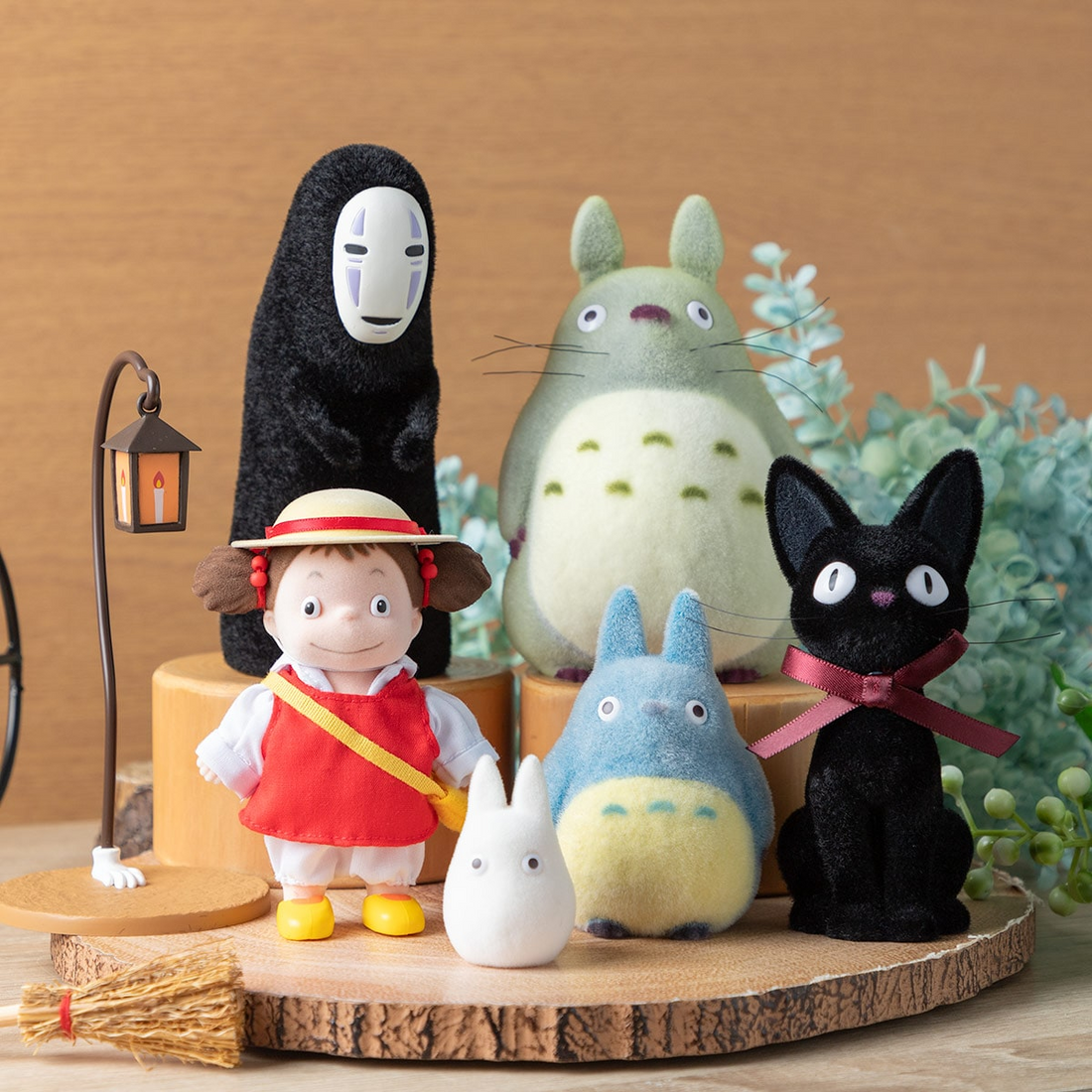 My neighbor totoro|Doll Collection Kaonashi Lantern Set宫崎骏吉卜力植绒手办摆件|約: 5.3 x 15.5 x 20.3cm