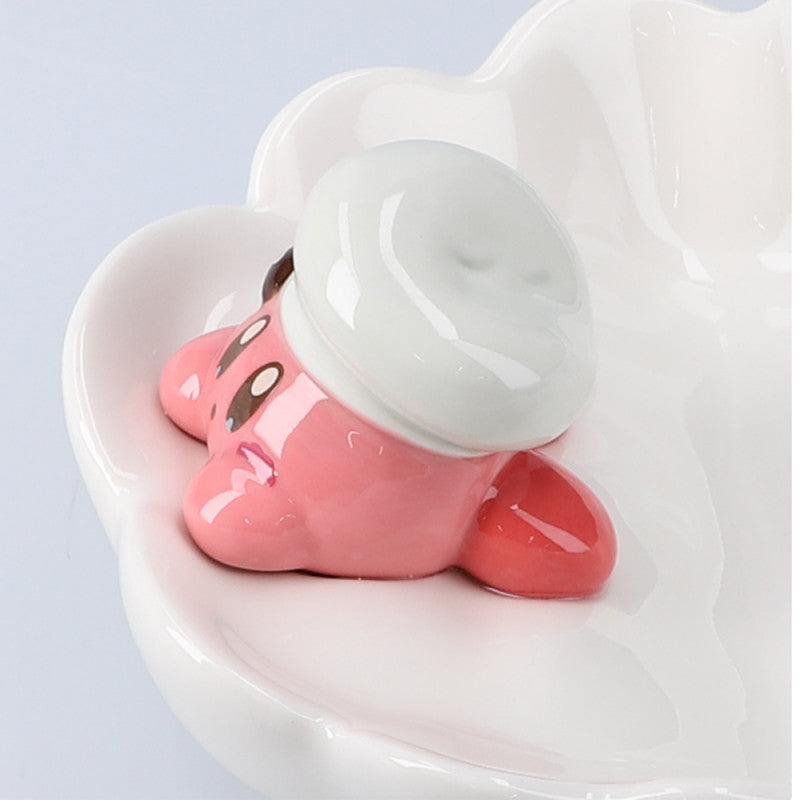 Kirby|可爱陶瓷趴趴厨师卡比盘/碗|约70 × 170 × 140 mm