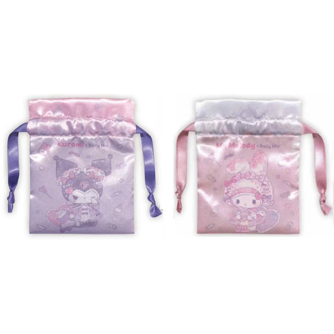 Sanrio|Dolly Mix Mini Drawstring Purse|10×0.5×13cm approx.