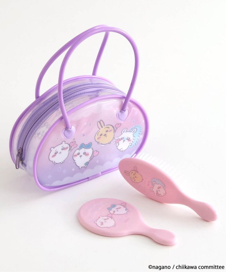 chiikawa吉伊卡哇|梳子镜子+PVC可爱图案手提收纳包套装/正反面都可爱|约H110×W160×D60mm