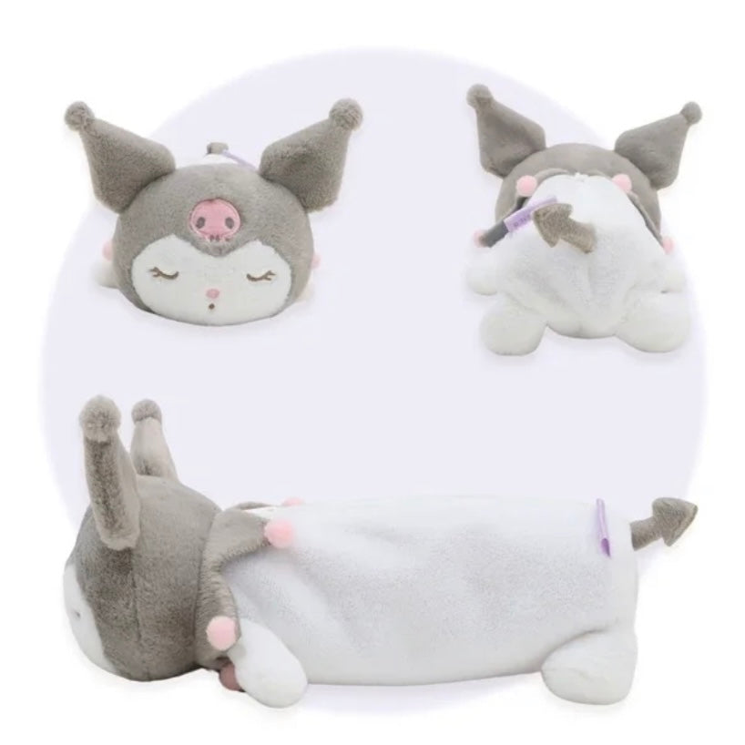 Sanrio|角色毛茸茸笔袋/化妆包/收纳包|約H9.5×W12×D25.5cm