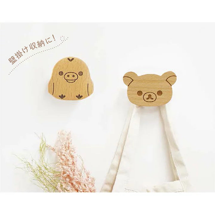 Rilakkuma轻松熊|可爱角色木质墙面装饰挂钩/可爱家居|约H95 x W75 x D50mm