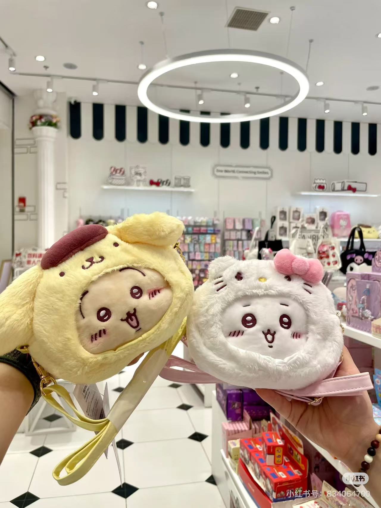 【limit 1】Sanrio|Chiikawa X Sanrio Characters Plush Shoulder Bag|15 x 12.8 x 5cm approx.