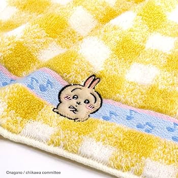 Chiikawa 吉伊卡哇|角色音符纯棉刺绣小方巾/小毛巾|約H250×W250mm