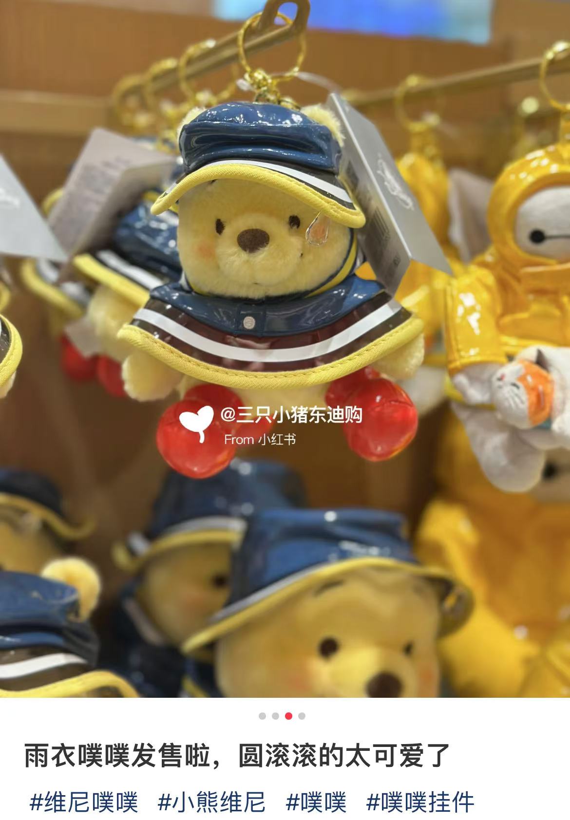 Disney|Raindrop & Raincoat Mascot Holder /Plush Keychain|14.5×12.5×10cm approx.