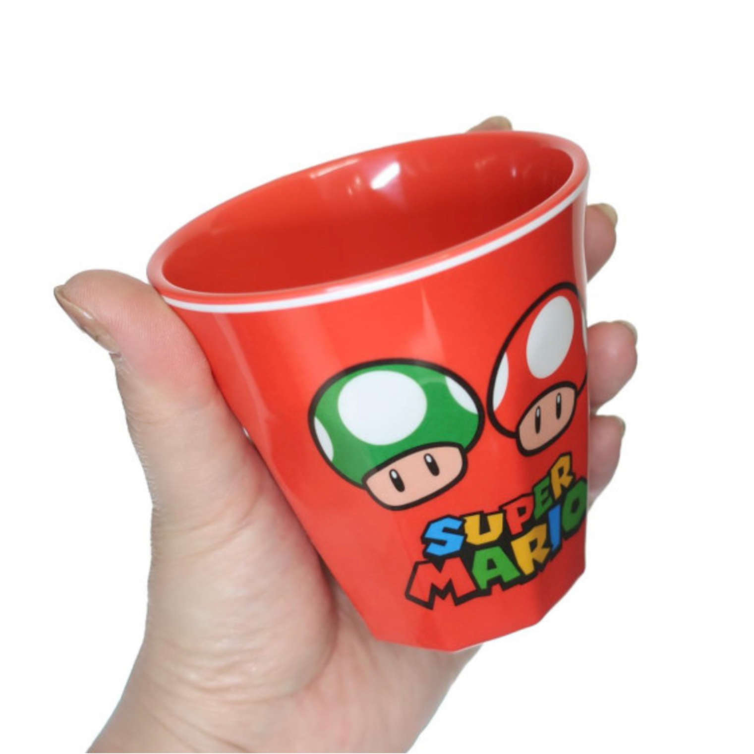 Nintendo|Mario Melamine Tumbler - Mushroom / Super Mario Brothers超级马里奥蘑菇头奇诺比奥树脂防摔漱口杯/水杯/正反两种图案|约88×90mm