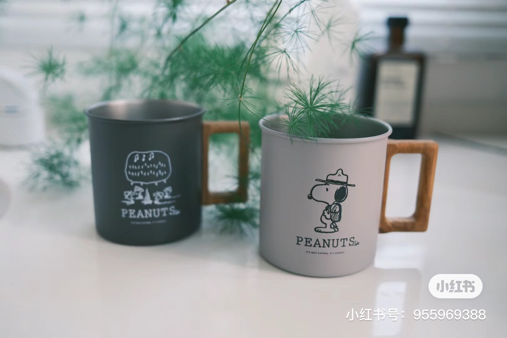 Snoopy|All day cafe限定质感木柄保温杯/桌面杯/野营杯|300ML