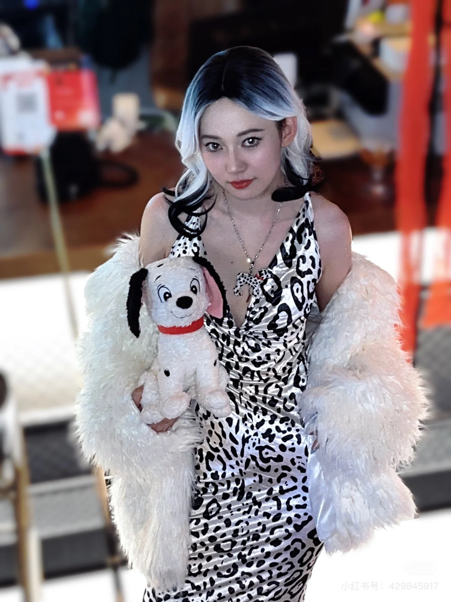 Disney迪士尼|东迪《101忠狗》斑点狗坐姿毛绒玩偶/公仔